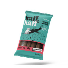 Ласощі для собак Half&Half у формі м`ясних паличок з яловичиною, 100 г