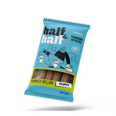 Ласощі для цуценят Half&Half у формі м`ясних паличок з індичкою, 100 г