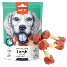 Ласощі Wanpy Lamb Jerky Dumbell кістка гантель в`ялене ягня для собак, 100 г