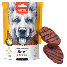 Лакомство Wanpy Grilled Beef Steak стейк гриль говядина с курицей для собак, 100 г