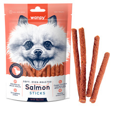 Лакомство Wanpy Salmon Sticks палочки с лососем для собак,100 г