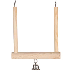 Деревянная качель для птиц Flamingo Wooden Swing  с колокольчиком