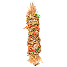 Іграшка з дзвіночком для птахів Flamingo Papyr Parakeet Toy Tube 7х6,5х34 см
