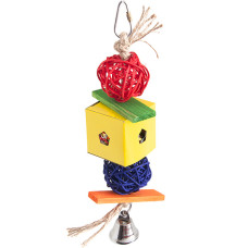 Игрушка для попугаев Flamingo Papyr Parakeet Toy Cube Small  7,5х5х24 см