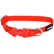 Ошейник для собак Litl Pals Nylon, нейлон, 0,8 см х 15-20 см, красный, Coastal