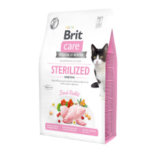 Сухий корм Brit Care Cat GF Sterilized Sensitive для стерилізованих котів з чутливим травленням, з кроликом, 2 кг