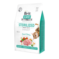 Сухой корм Brit Care Cat GF Sterilized Urinary Health для стерилизованных кошек, с курицей, 400 г