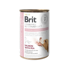 Влажный корм Brit GF VetDiet Hypoallergenic для собак с пищевой аллергией или непереносимостью, 400 г