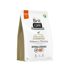 Сухий корм Brit Care Dog Hypoallergenic Dog Show Champion для виставкових собак, з лососем і оселедцем, 3 кг