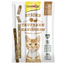Ласощі для котів GimCat Sticks з індичкою та кроликом 4 шт.