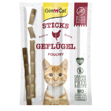 Лакомство для кошек GimCat Sticks с мясом домашних птиц 4 шт.