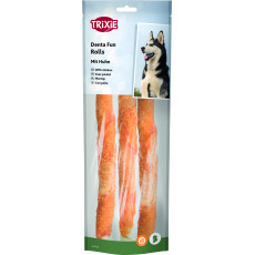 Палочка Trixie Denta Fun для чистки зубов собак, с курицей, 28 см, 250 г, 3 шт
