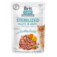 Вологий корм Brit Care Cat Pouch для стерилізованих котів, філе в соусі, кролик, 85 г