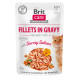 Вологий корм Brit Care Cat Pouch для котів, філе в соусі, пікантний лосось, 85 г