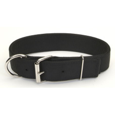 Ошейник для собак двойной нейлоновый Macho Dog 4,5смх70см, черный Coastal