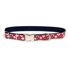 Ошейник Coastal Pet Attire Ribbon для собак нейлоновый, красный с лапками, размер S