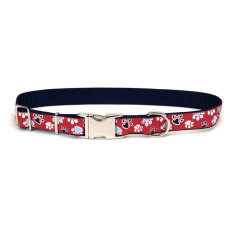 Ошейник Coastal Pet Attire Ribbon для собак нейлоновый, красный с лапками, размер S