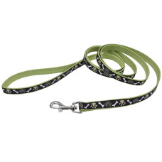 Поводок для собак нейлоновый Pet Attire Ribbon 1,6смх1,8м, коричневые лапки Coastal