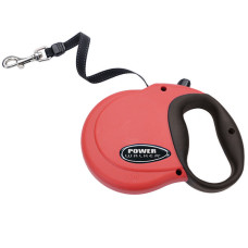 Поводок-рулетка для собак Medium 5м;до 20 кг, красный Power Walker
