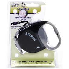 Поводок-рулетка для собак  Lit`l Pals MINI 3,6м; до 7кг, черный Power Walker