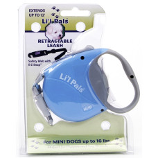 Поводок-рулетка для собак  Lit`l Pals MINI 3,6м; до 7кг, голубой Power Walker