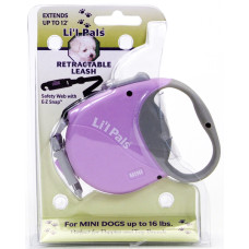 Поводок-рулетка для собак  Lit`l Pals MINI 3,6м; до 7кг, лиловый Power Walker