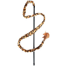 Игрушка для кошек Karlie - Flamingo Leopard Fishing Rod, удочка-дразнилка леопардовый хвост, 50 см
