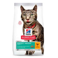 Сухой корм Hill`s SP Feline Adult Perfect Weight для поддержания веса кошек с курицей, 2,5 кг