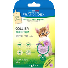 Нашийник Francodex Repellent Collar з репелентною дією від бліх і кліщів для кошенят з гераніолом, 35 см
