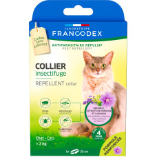 Нашийник Francodex Repellent Collar з репелентною дією від бліх і кліщів для котів з гераніолом, 35 см