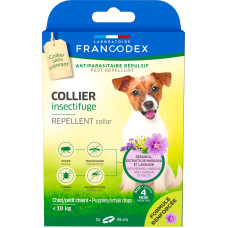 Ошейник Franocodex Repellent Collar с репеллентным действием от блох и клещей для щенков и собак малых пород весом 2-10 кг с гераниолом, 35 см