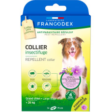 Ошейник Francodex Repellent Collar с репеллентным действием от блох и клещей для собак от 20 кг с гераниолом, 72 см