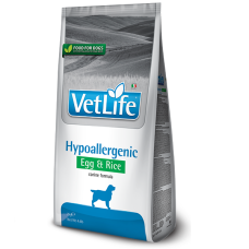 Сухий корм Farmina Vet Life Hypoallergenic Egg&Rice для собак при харчовій алергії, 2 кг
