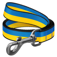 Повідець для собак з нейлону WAUDOG Nylon малюнок Colors of freedom, розмір L-XXL, Ш 25 мм, Д 122 см