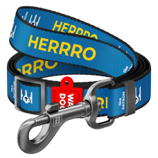 Повідець для собак з нейлону регульований WAUDOG Nylon малюнок Патрон, розмір L-XXL, Ш 25 мм, Д 152-183 см
