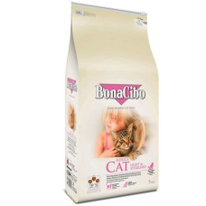 Сухий корм для кішок BonaCibo Adult Cat Light&Sterilized з м`ясом курки, анчоусами та рисом, 2 кг