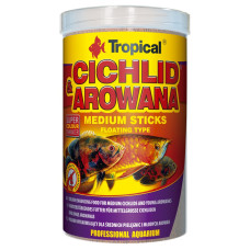 Сухий корм Tropical Cichlid & Arowana Medium Sticks для м`ясоїдних цихлід, 360 г (палички)