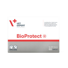 Vet Expert BioProtect Харчова добавка для котів та собак з порушеною шлунково-кишковою мікрофлорою, 60 таб
