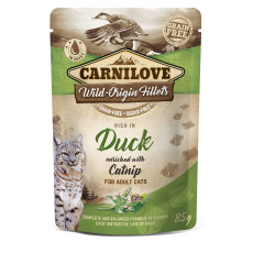 Вологий корм Carnilove для котів, з качкою і котячою м`ятою, 85 г