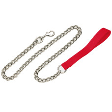 Повідець-цепочка для собак тонкий Titan Chain, червоний, 120 см, Coastal