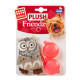 Игрушка для собак Сова с пищалкой GiGwi Plush, текстиль, 10 см