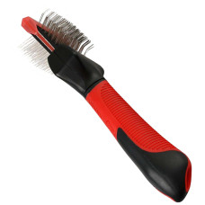 Пуходерка-слікер Soft Slicker Brush 2in1 для собак малих та середніх порід, м`яка, S/M, Karlie-Flamingo