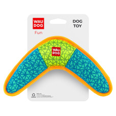 Игрушка для собак WAUDOG Fun, Бумеранг,Ш 24 см, Д 14 см голубой