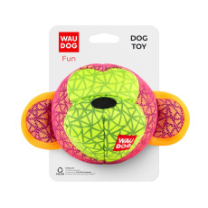 Игрушка для собак WAUDOG Fun, Обезьяна, Ш 16 см, Дл 10 см розовый