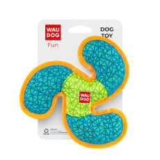 Игрушка для собак WAUDOG Fun, Пропеллер, Ш 21см, Д 21 см голубой