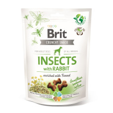 Ласощі для собак Brit Care Dog Crunchy Cracker Insects для імунітету, комахи, кролик і фенхель, 200 г