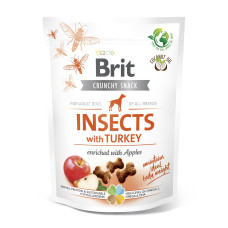 Ласощі для собак Brit Care Dog Crunchy Cracker Insects для підтримки ваги, комахи, індичка та яблуко, 200 г
