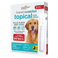 Капли Sergeant’s Guardian Dogs от блох, клещей, комаров для собак от 30 кг, 3 пип
