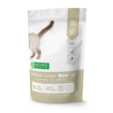 Сухий корм Nature`s Protection Sterilised Junior для кошенят, що ростуть після стерилізації, 400 г