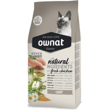 Ownat Classic Light Сухий корм для дорослих котів, схильних до набору зайвої ваги, з куркою, 1,5 кг